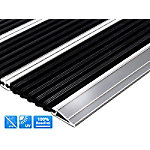 Fußmatte Professional Line Double Mat Anthrazit Aluminium, PVC 460 x 800 mm von PROFESSIONAL LINE