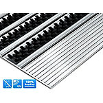 Fußmatte Professional Line Profi Brush Slim Schwarz Aluminium, Nylon 500 x 800 mm von PROFESSIONAL LINE
