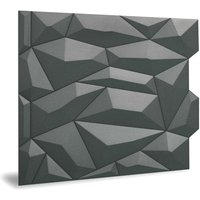 Wandpaneel 3D Profhome 3d 705390 Glacier Smoked Gray Dekorpaneel glatt mit abstraktem Muster matt grau 2 m2 - grau von PROFHOME 3D