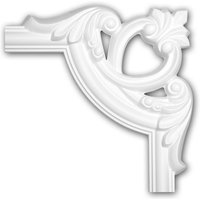 Profhome Decor - Eckelement profhome 152285 Zierelement Zeitloses Klassisches Design weiß von PROFHOME DECOR