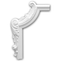 Eckelement profhome 152290 Zierelement Neo-Empire-Stil weiß von PROFHOME DECOR