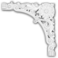 Eckelement PROFHOME 152375 Zierelement Zeitloses Klassisches Design weiß von PROFHOME DECOR