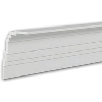 Profhome Decor - Eckleiste Profhome 650802 Deckenleiste Stuckleiste Zierleiste Modernes Design weiß 2 m von PROFHOME DECOR