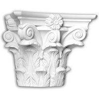 Profhome Decor - Halbsäulen Kapitell 445301 Profhome Fassadenstuck Säule Fassadenelement Korinthischer Stil weiß von PROFHOME DECOR