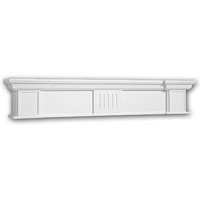 Dekorativer Kamin profhome 164004 Kaminsims Kaminumrandung Zeitloses Klassisches Design weiß von PROFHOME DECOR