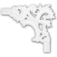Eckelement profhome 152279 Zierelement Rokoko Barock Stil weiß von PROFHOME DECOR