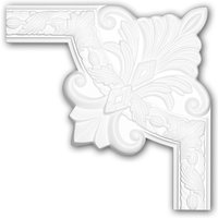 Eckelement profhome 152283 Zierelement Rokoko Barock Stil weiß von PROFHOME DECOR