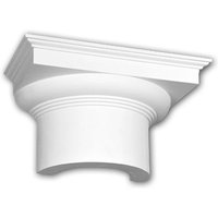 Profhome Decor - Halbsäulen Kapitell profhome 115005 Säule Zierelement Dorischer Stil weiß von PROFHOME DECOR