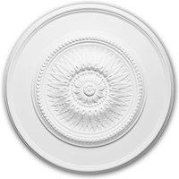 Rosette profhome 156023 Zierelement Deckenelement Neo-Klassizismus-Stil weiß ø 59,0 cm - weiß von PROFHOME DECOR