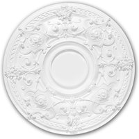 Rosette profhome 156040 Zierelement Deckenelement Neo-Empire-Stil weiß ø 70,7 cm - weiß von PROFHOME DECOR