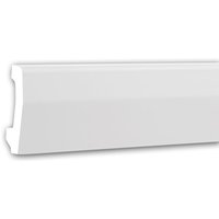 Sockelleiste profhome 153106 Stuckleiste Zierleiste Modernes Design weiß 2 m - weiß von PROFHOME DECOR