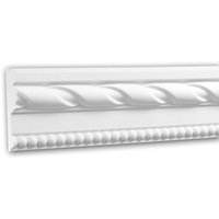Profhome Decor - Wand- und Friesleiste profhome 151314 Stuckleiste Zierleiste Wandleiste Neo-Klassizismus-Stil weiß 2 m von PROFHOME DECOR
