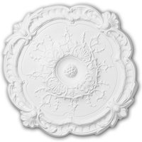 Profhome Decor - Rosette profhome 156027 Zierelement Deckenelement Rokoko Barock Stil weiß ø 38,3 cm - weiß von PROFHOME DECOR