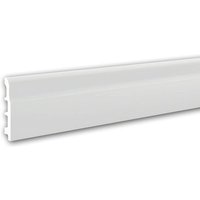 Profhome Decor - Sockelleiste Profhome 653803 Fußleiste Stuckleiste Zierleiste Zeitloses Klassisches Design weiß 2 m von PROFHOME DECOR