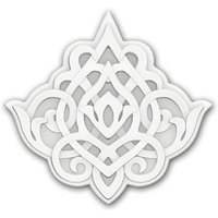 Profhome Decor - Zierelement Profhome 160501 Rosette Marokkanischer Stil Oriental Muslimische architektonische Ornamente weiß 17 x 16,5 cm von PROFHOME DECOR