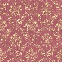 Profhome - Barock Tapete 306626 Textiltapete strukturiert mit Ornamenten glänzend rot gold 5,33 m2 von PROFHOME