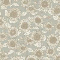Profhome - Blumen Tapete 376852 Vliestapete glatt mit floralen Ornamenten glänzend beige grau creme 5,33 m2 - beige von PROFHOME