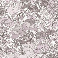 Blumen Tapete Profhome 377565 Vliestapete glatt mit Dschungel-Design matt creme braun weiß beige 5,33 m2 - creme von PROFHOME