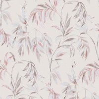 Profhome - Blumen Tapete 378304 Vliestapete leicht strukturiert mit floralen Ornamenten matt rot braun creme 5,33 m2 - rot von PROFHOME