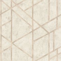 Grafik Tapete Profhome 369284 Vliestapete leicht strukturiert mit geometrischen Formen glänzend creme 5,33 m2 - creme von PROFHOME