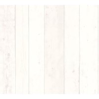 Holz Tapete Profhome 855046 Vliestapete glatt in Holzoptik matt weiß grau 5,33 m2 von PROFHOME