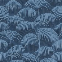 Natur Tapete Profhome 961983 Textiltapete strukturiert mit Palmen matt blau 5,33 m2 - blau von PROFHOME