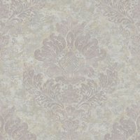 Profhome - Barock Tapete 379014 Vliestapete leicht strukturiert mit Ornamenten matt weiß rosa grau 5,33 m2 von PROFHOME