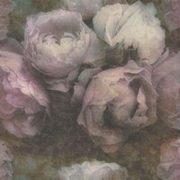 Profhome - Blumen Tapete 373922 Vliestapete leicht strukturiert mit floralen Ornamenten matt violett grau weiß 5,33 m2 von PROFHOME