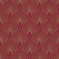 Profhome - Exklusive Luxus Tapete 374274 Vliestapete leicht strukturiert mit Ornamenten glänzend rot gold 5,33 m2 Profhome - Exklusive Luxus Tapete 374274 Vliestapete leicht strukturiert mit Ornamenten glänzend rot gold 5,33 m2 von PROFHOME