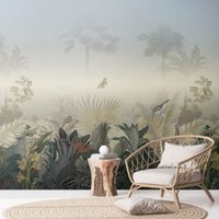 Profhome - Fototapete 392701 heißgeprägte Vliestapete glatt mit Dschungel-Design matt blau grün grau 2,65 m x 2,8 m Profhome - Fototapete 392701 heißgeprägte Vliestapete glatt mit Dschungel-Design matt blau grün grau 2,65 m x 2,8 m von PROFHOME