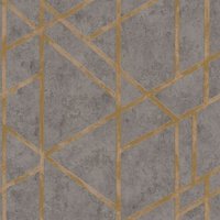 Profhome - Grafik Tapete 369281 Vliestapete leicht strukturiert mit geometrischen Formen glänzend grau gold 5,33 m2 Profhome - Grafik Tapete 369281 Vliestapete leicht strukturiert mit geometrischen Formen glänzend grau gold 5,33 m2 von PROFHOME