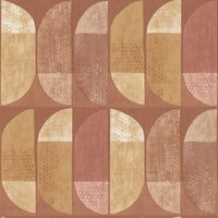 Profhome - Grafik Tapete 375317 Vliestapete leicht strukturiert mit geometrischen Formen matt orange gelb creme 5,33 m2 von PROFHOME