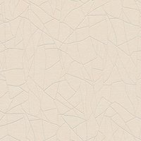 Profhome - Grafik Tapete 399342 Vliestapete leicht strukturiert mit abstraktem Muster und metallischen Akzenten beige creme-weiß weiß 5,33 m2 von PROFHOME