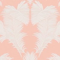 Profhome - Natur Tapete 379596 Vliestapete strukturiert mit Palmen matt rosa weiß 5,33 m2 von PROFHOME