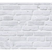 Profhome - Stein Kacheln Tapete 942832 Vliestapete glatt in Steinoptik matt grau 5,33 m2 Profhome - Stein Kacheln Tapete 942832 Vliestapete glatt in Steinoptik matt grau 5,33 m2 von PROFHOME