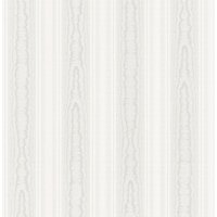 Profhome - Streifen Tapete 765819 Vinyltapete leicht strukturiert in Textiloptik matt weiß 5,33 m2 von PROFHOME