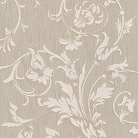 Textiloptik Tapete Profhome 956331 Textiltapete strukturiert mit Blumen-Muster matt beige 5,33 m2 - beige von PROFHOME