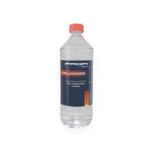 PROFI Clean Grillanzünder Flüssig mit Spritztülle 1-Liter-Flasche | Outdoor Anzünden von Grill, Feuerschale, Kamin, Feuerstelle von PROFI Clean