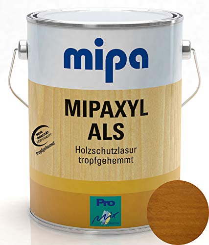 Holzlasur mittelschichtig Mipaxyl ALS Langzeitschutz 2,5l im Wunsch Holzfarbton (Teak) von PROFI