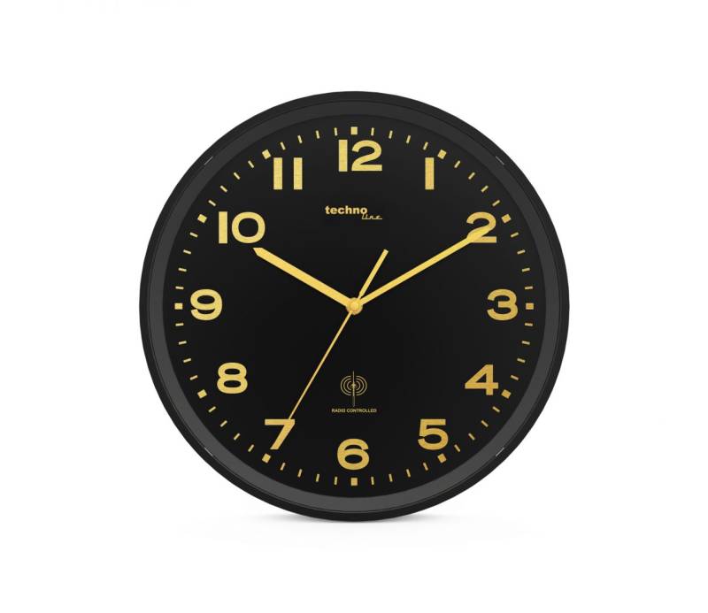 Technoline Funkwanduhr WT 8500 gold von PROFICELL