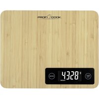 Proficook - Profi Cook pc-kw 1271 Bambus Küchenwaage digital Wägebereich (max.)=5 kg Bambus 240 x 190 x 23 von PROFICOOK