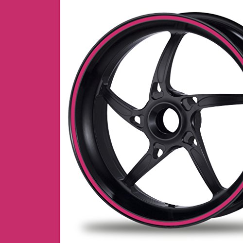 NEW! Felgenrandaufkleber Classic Style Auto Motorrad Felgenaufkleber (10mm, pink) von PROFILETEC.COM