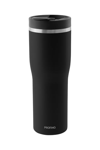 PROFINO Barista Thermo To Go Becher 0,5 L | Schwarz | Auslaufsicher dank Doppellock-System | BPA-frei | Spülmaschinengeeignet | Edelstahl Thermobecher Kaffee to go hält 4h warm & 8h kalt PROFINO Barista Thermo To Go Becher 0,5 L | Schwarz | Auslaufsicher dank Doppellock-System | BPA-frei | Spülmaschinengeeignet | Edelstahl Thermobecher Kaffee to go hält 4h warm & 8h kalt von PROFINO