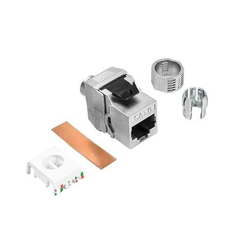 ProfiPatch Keystone RJ45 Jack Modul Cat8 Buchse 40 Gigabit STP Netzwerk Adapter LAN für Patchpanel, Netzwerkdose, Verlegekabel ProfiPatch Keystone RJ45 Jack Modul Cat8 Buchse 40 Gigabit STP Netzwerk Adapter LAN für Patchpanel, Netzwerkdose, Verlegekabel von PROFIPATCH.COM