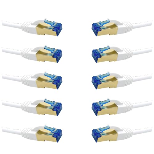 ProfiPatch Netzwerkkabel Cat7 S/FTP RJ45 LAN Kabel LSZH Premium Ethernet Patchkabel 10GB 600MHz weiß 10er set 2m Längen Switch Router Gaming Patchpanel ProfiPatch Netzwerkkabel Cat7 S/FTP RJ45 LAN Kabel LSZH Premium Ethernet Patchkabel 10GB 600MHz weiß 10er set 2m Längen Switch Router Gaming Patchpanel von PROFIPATCH.COM