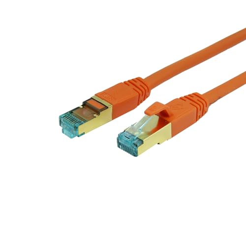 ProfiPatch Netzwerkkabel Cat8 S/FTP RJ45 LAN Kabel LSZH Premium Ethernet Patchkabel 40GB 2000MHz orange 1m Switch Router Gaming Patchpanel von PROFIPATCH.COM