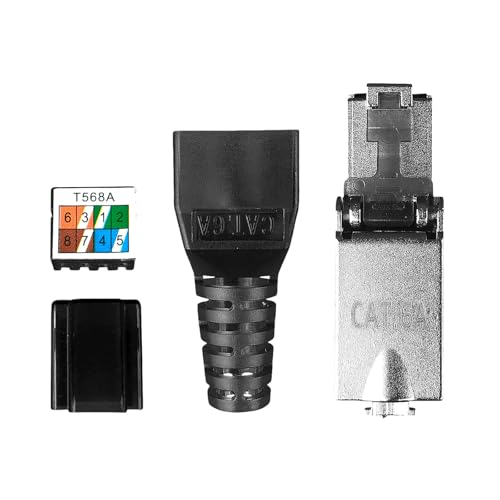 ProfiPatch RJ45 Stecker Cat7, 6A, 6 LAN Stecker Feldkonfektionierbarer Netzwerkstecker für Patchkabel und Verlegekabel geschirmt ProfiPatch RJ45 Stecker Cat7, 6A, 6 LAN Stecker Feldkonfektionierbarer Netzwerkstecker für Patchkabel und Verlegekabel geschirmt von PROFIPATCH.COM