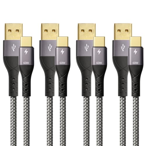 ProfiPatch USB A auf USB C Kabel 60W QC 3A Set 0,5m+1m+2m+3m grau Goldkontakt Textil USB Datenkabel, Schnellladekabel für Notebooks, Laptops und Handys ProfiPatch USB A auf USB C Kabel 60W QC 3A Set 0,5m+1m+2m+3m grau Goldkontakt Textil USB Datenkabel, Schnellladekabel für Notebooks, Laptops und Handys von PROFIPATCH.COM