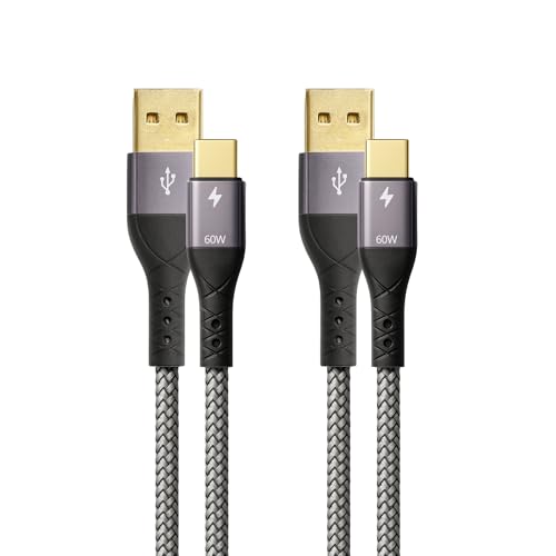 ProfiPatch USB A auf USB C Kabel 60W QC 3A Set 2x1m grau Goldkontakt Textil USB Datenkabel, Schnellladekabel für Notebooks, Laptops und Handys ProfiPatch USB A auf USB C Kabel 60W QC 3A Set 2x1m grau Goldkontakt Textil USB Datenkabel, Schnellladekabel für Notebooks, Laptops und Handys von PROFIPATCH.COM