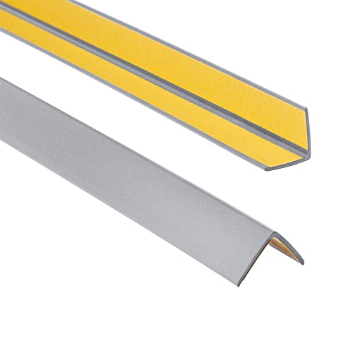 ProfiPVC Winkelprofil 25x25mm, 150cm, Kunststoffwinkel aus PVC-Gummi - selbstklebend Kantenschutzprofil, elastischer Kantenschutz - Eckschutzprofil, einfache Montage, Silber ProfiPVC Winkelprofil 25x25mm, 150cm, Kunststoffwinkel aus PVC-Gummi - selbstklebend Kantenschutzprofil, elastischer Kantenschutz - Eckschutzprofil, einfache Montage, Silber von ProfiPVC
